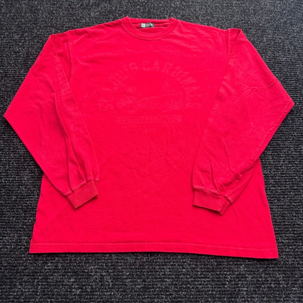 Gear For Sports St Louis Cardinals‎ MLB Long Sleeve Shirt Red Faded Vintage Mens